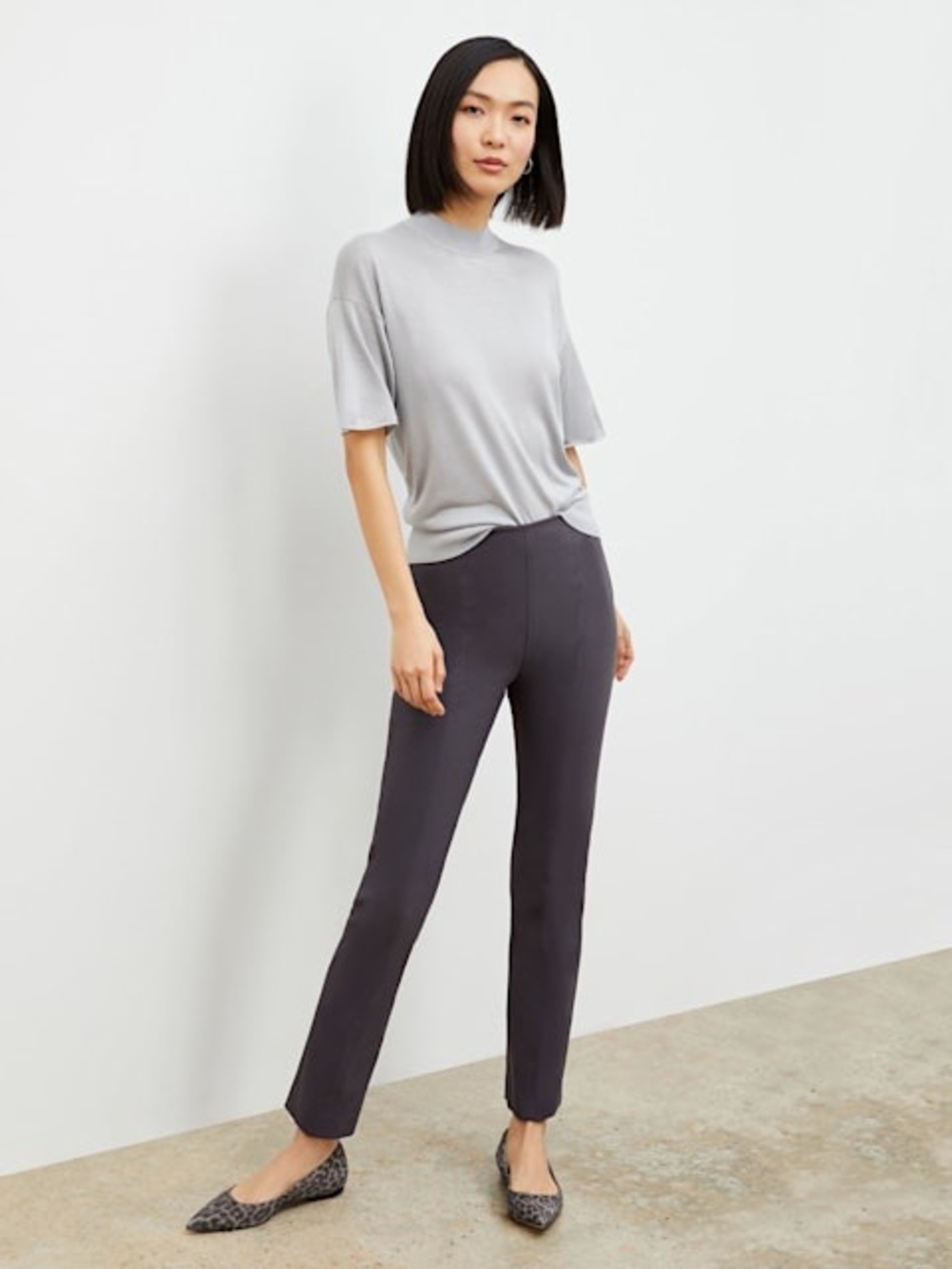 MM Lafleur Foster Cigarette Pant Monsoon Slim Straight Pant Charcoal Gray Size 4